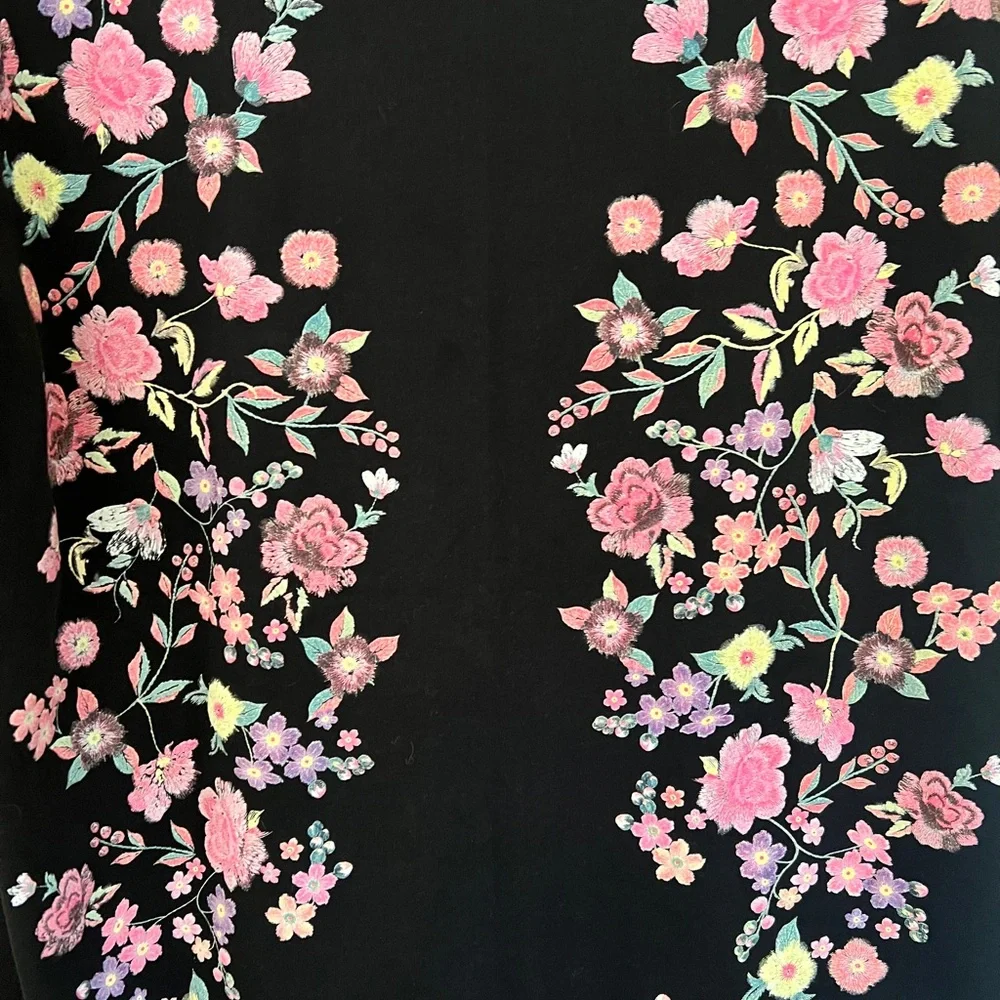 Zara Rubberized Floral T-Shirt Dress - Picture 4 of 4